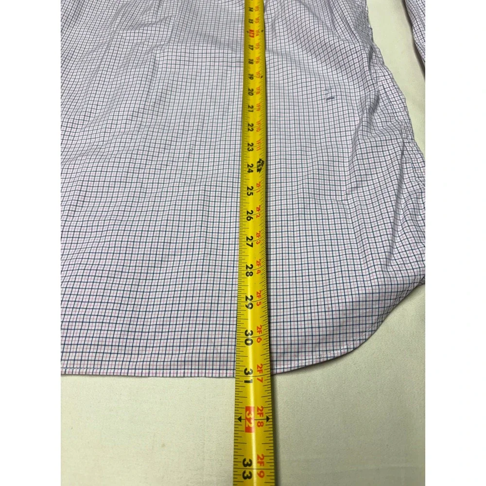 Polo Ralph Lauren Tattersall Check Shirt Mens 15.5 34/35 Pink Blue FLAW
